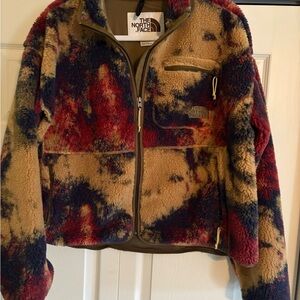 The North Face Camel and Multicolor Fleece Jacket.